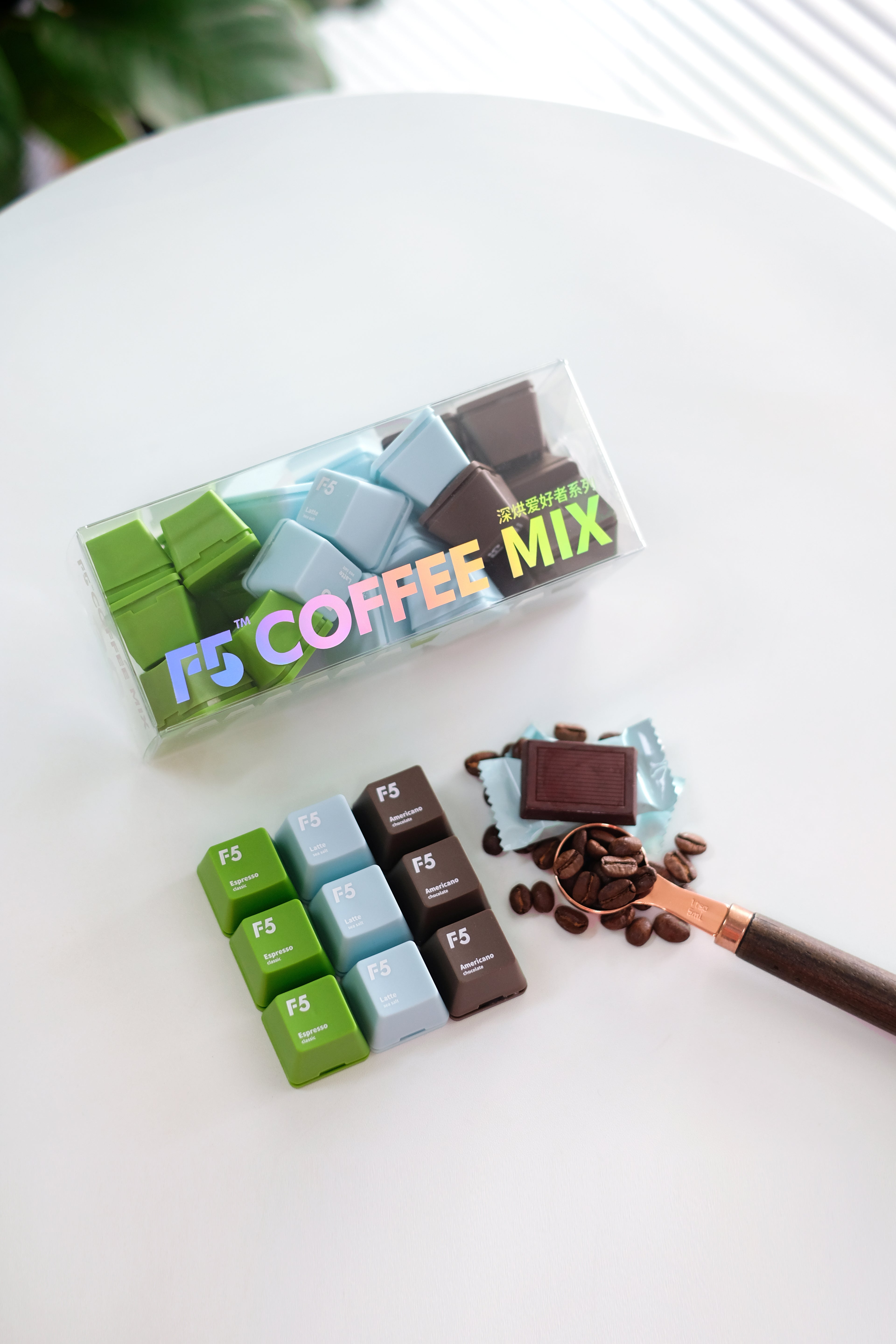 F5 Coffee Cubes – 18 Count Variety Pack (Espresso, Sea Salt, Chocolate)